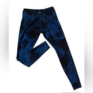 Lululemon Wunder Under *Full-On LUXTREME-Jumbo Inky Floral Black Inkwell Size 8